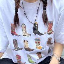Camiseta Feminina Vintage Boho Cowgirl - Estilo Ocidental Soltinho