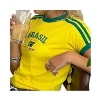 Camiseta Feminina Vintage Y2K - Estética 90s/Kpop - Manga Curta