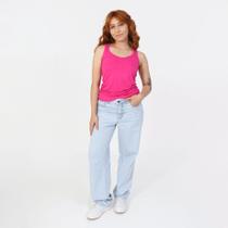 Camiseta Feminina Viscolycra Blusinha Lisa Regata Gola Redonda