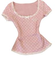 Camiseta feminina XNEFIII Y2K Sweet Japanese Kawaii com estampa listrada Camiseta feminina XNEFIII Y2K Sweet Japanese Kawaii com estampa listrada
