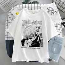 Camiseta Feminina Y2K Gótica Anime Jujutsu Sea Battle Com Estampa Legal