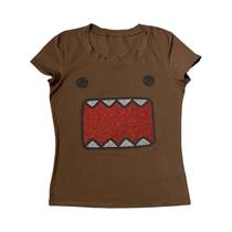 Camiseta Feminina Y2K Retrô Com Strass Gola Redonda Verão 2025 Vintage Engraçada Tama Jun Top