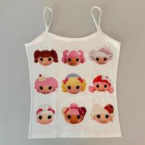 Camiseta Feminina Y2K Vintage Gótica Emo Crop Top Estilo Anime Anos 90 Camiseta Feminina Y2K Vintage Gótica Emo Crop Top Estilo Anime Anos 90
