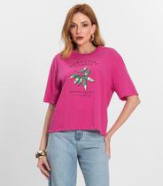Camiseta Feminino Manga Curta Meia Malha Endless Rosa Camiseta Feminino Manga Curta Meia Malha Endless Rosa