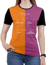 Camiseta Fevereiro Roxo e Fevereiro Laranja Feminina blusa - Alemark