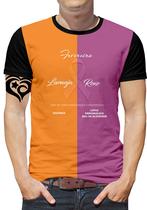 Camiseta Fevereiro Roxo e Fevereiro Laranja Masculina Blusa - Alemark