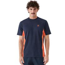 Camiseta Fila Grid Match Marinho e Laranja
