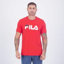 Camiseta Fila Letter Premium III Vermelha e Branca