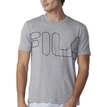 Camiseta Fila Masculina Confort Logo Cinza