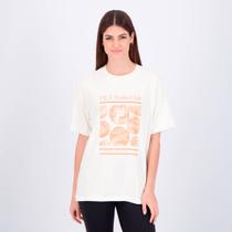 Camiseta Fila Oversized Letter Graphic Feminina Off White Camiseta Fila Oversized Letter Graphic Feminina Off White