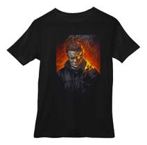 Camiseta Filme Halloween Estampa Dtf Premium Camisa Casual