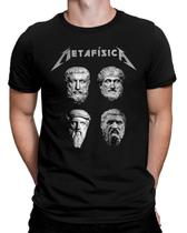 Camiseta Filosofia Metafisica Aristóteles Pitágoras Platão
