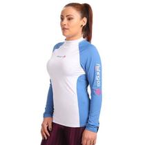 Camiseta fishing co recorte fem branco/azul - fishing co.