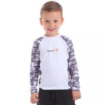 Camiseta fishing co recorte infantil branco/digital - fishing co.