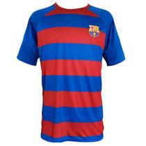 Camiseta Fit Barcelona Masculino - Azul e Vermelho