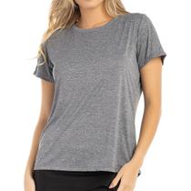 Camiseta Fitness Del-Rio Feminina Manga Curta T-Shirt Sem Costura em Poliamida
