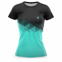 Camiseta Fitness Estampada Feminina Academia Blusa Caminhada Fitness Dry Fit Antitranspirante Treino