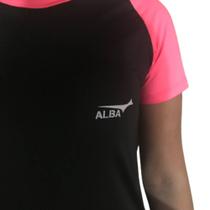 Camiseta Fitness Feminina AlbaRevive Rosa Neon