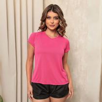 Camiseta Fitness Feminino Dry Fit Caminhada Corrida Academia Tamanho:GCor:Preto