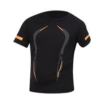 Camiseta Fitness Masculina plus Size De Secagem Rápida Com Estampa, Manga Curta, Confortável Para