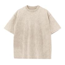 Camiseta Fkatuzi Acid Wash de tamanho grande para meninos de 4 a 5 anos, damasco Camiseta Fkatuzi Acid Wash de tamanho grande para meninos de 4 a 5 anos, damasco