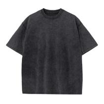 Camiseta Fkatuzi de algodão lavado com ácido para meninos de 4 a 5 anos preta Camiseta Fkatuzi de algodão lavado com ácido para meninos de 4 a 5 anos preta