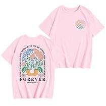 Camiseta Fkatuzi Girls Christian Jesus para crianças de algodão rosa 13-14Y Camiseta Fkatuzi Girls Christian Jesus para crianças de algodão rosa 13-14Y