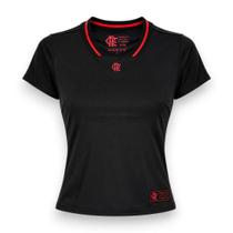Camiseta Flamengo Feminina Baby Look Gola Retilinea Oficial -