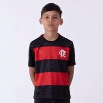 Camiseta Flamengo Torcer Infantil Oficial Braziline Cor:Preto+VermelhoTamanho:06Idade:Infantil