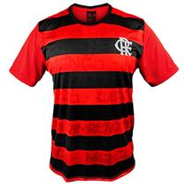 Camiseta Flamengo Vermelha Adulta Listrada Masculina Cor:PretoTamanho:MGênero:Únissex