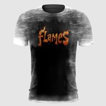 Camiseta Flames Escrito em Chamas