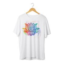 Camiseta Flor de Lótus Aquarela - Linha Zen