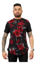 Camiseta Floral Camisa Flor Long Masculina SF326 SF327 SF328 SF329 SF330 SF331 SF332 SF333 SF334