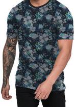Camiseta Florida Orquídea Azul Floral