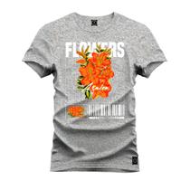 Camiseta Flowers Confortável Estampada Nexstar 100% Algodão