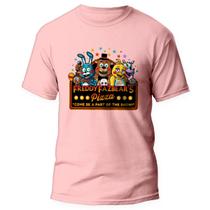 Camiseta Fnaf Five Nights At Freddys Jogo Game 4 Rosa