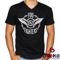 Camiseta Foo Fighters 100% Algodão FF Rock Geeko