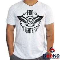 Camiseta Foo Fighters 100% Algodão FF Rock Geeko