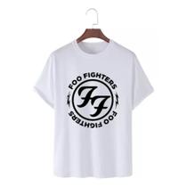 Camiseta Foo Fighters Logo Banda Ótimo Tecido Algodão - JMV ESTAMPAS