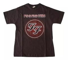 Camiseta Foo Fighters Logo Blusa Adulto Unissex Banda de Rock Le041 (le037 rch) bm