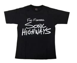 Camiseta Foo Fighters Turnê Sonic Highways Preto Blusa Adulto Banda de Rock Kopz010 BM - Bandas