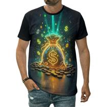 Camiseta Fortuna Trabalho Sucesso Negócio Poder Ouro