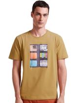 Camiseta Forum Masculina Stay Connected Caqui