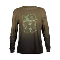 Camiseta Fox Feminina Sensory Dye LS Vinho