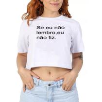 Camiseta Frase Cropped Carnaval - BT252