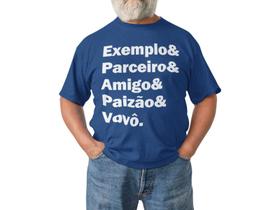 Camiseta Frase Dia Dos Pais Avô Vovô Azul Marinho
