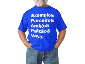 Camiseta Frase Dia Dos Pais Avô Vovô Azul Royal