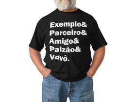 Camiseta Frase Dia Dos Pais Avô Vovô Preta