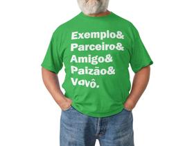 Camiseta Frase Dia Dos Pais Avô Vovô Verde Bandeira