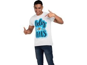 Camiseta Frase Dia Dos Pais Super Pai Papai Pai e Filho Branca